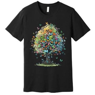 Butterfly Tree Aesthetics Butterflies Beautiful Aesthetics Premium T-Shirt