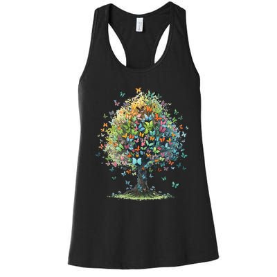 Butterfly Tree Aesthetics Butterflies Beautiful Aesthetics Women's Racerback Tank