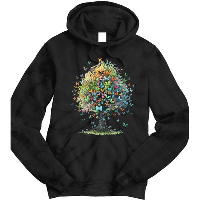 Butterfly Tree Aesthetics Butterflies Beautiful Aesthetics Tie Dye Hoodie