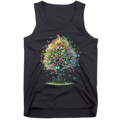 Butterfly Tree Aesthetics Butterflies Beautiful Aesthetics Tank Top