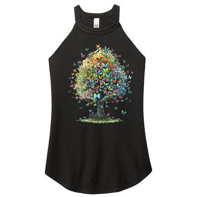 Butterfly Tree Aesthetics Butterflies Beautiful Aesthetics Women's Perfect Tri Rocker Tank