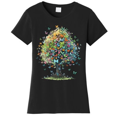 Butterfly Tree Aesthetics Butterflies Beautiful Aesthetics Women's T-Shirt