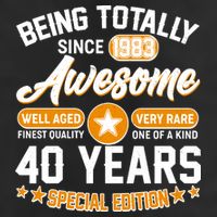 Being Totally Awesome Special Edition Since 1983 40 Years Birthday Adult Drive Performance Visor