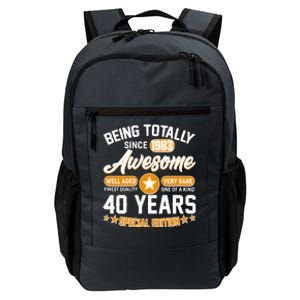 Being Totally Awesome Special Edition Since 1983 40 Years Birthday Daily Commute Backpack