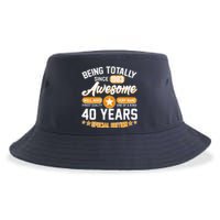 Being Totally Awesome Special Edition Since 1983 40 Years Birthday Sustainable Bucket Hat