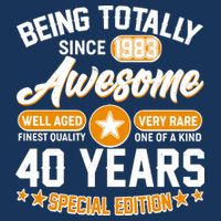 Being Totally Awesome Special Edition Since 1983 40 Years Birthday Flatbill Hat