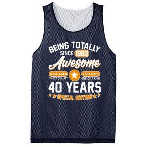 Being Totally Awesome Special Edition Since 1983 40 Years Birthday Mesh Reversible Basketball Jersey Tank