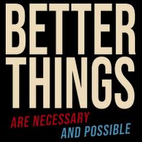 Better Things Are Necessary And Possible Motivational Quote Stripe Pom Pom Beanie