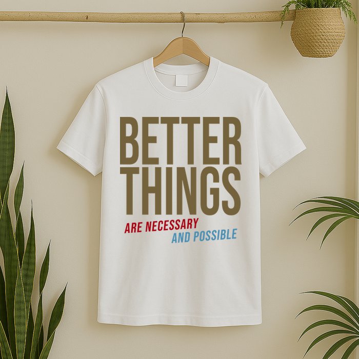 Better Things Are Necessary And Possible Motivational Quote T-Shirt