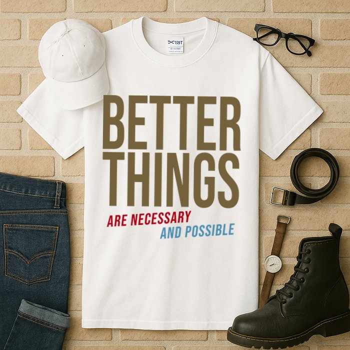 Better Things Are Necessary And Possible Motivational Quote Tall T-Shirt