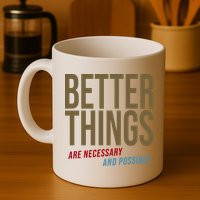 Better Things Are Necessary And Possible Motivational Quote Mug