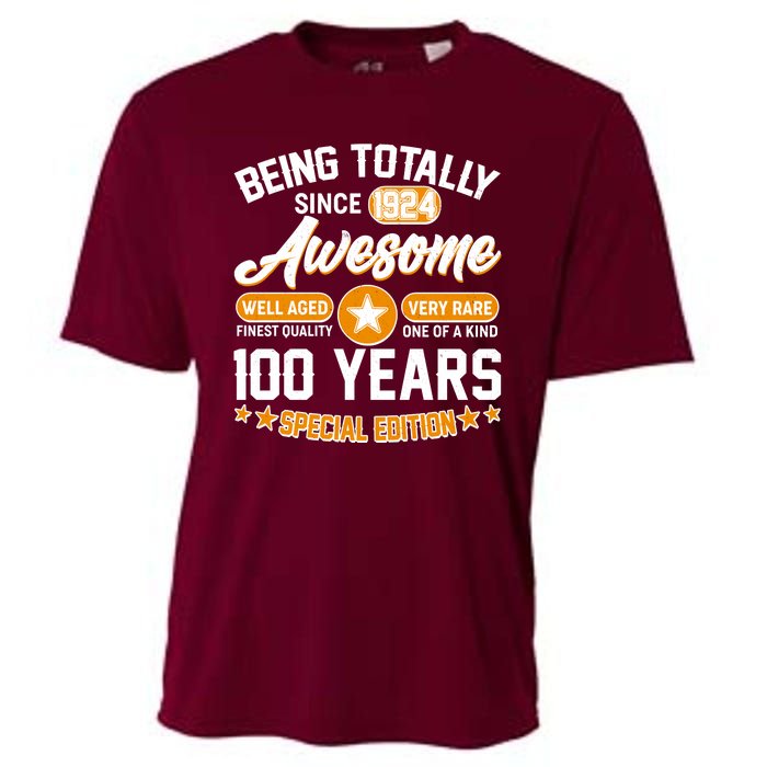 Being Totally Awesome Special Edition Since 1924 100 Years Birthday Cooling Performance Crew T-Shirt