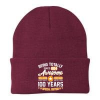 Being Totally Awesome Special Edition Since 1924 100 Years Birthday Knit Cap Winter Beanie