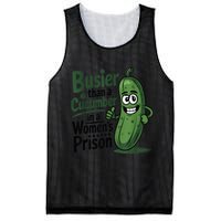 Busier Than A Cucumber In A Woman's Prison Mesh Reversible Basketball Jersey Tank