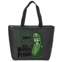 Busier Than A Cucumber In A Woman's Prison Zip Tote Bag