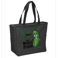Busier Than A Cucumber In A Woman's Prison Zip Tote Bag