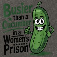 Busier Than A Cucumber In A Woman's Prison Cotton Canvas Backpack