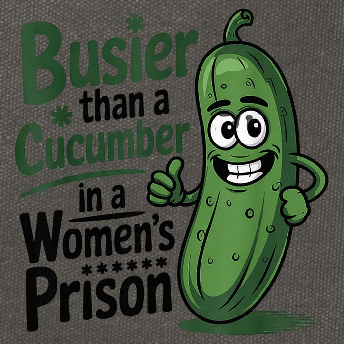Busier Than A Cucumber In A Woman's Prison Cotton Canvas Backpack