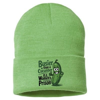 Busier Than A Cucumber In A Woman's Prison Sustainable Knit Beanie
