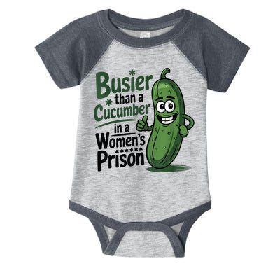 Busier Than A Cucumber In A Woman's Prison Infant Baby Jersey Bodysuit