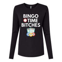 Bingo Time Bitches Funny Bingo Player Game Lover Gift Humor Womens Cotton Relaxed Long Sleeve T-Shirt