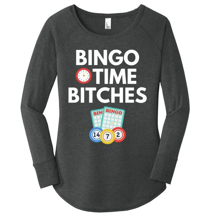 Bingo Time Bitches Funny Bingo Player Game Lover Gift Humor Women's Perfect Tri Tunic Long Sleeve Shirt