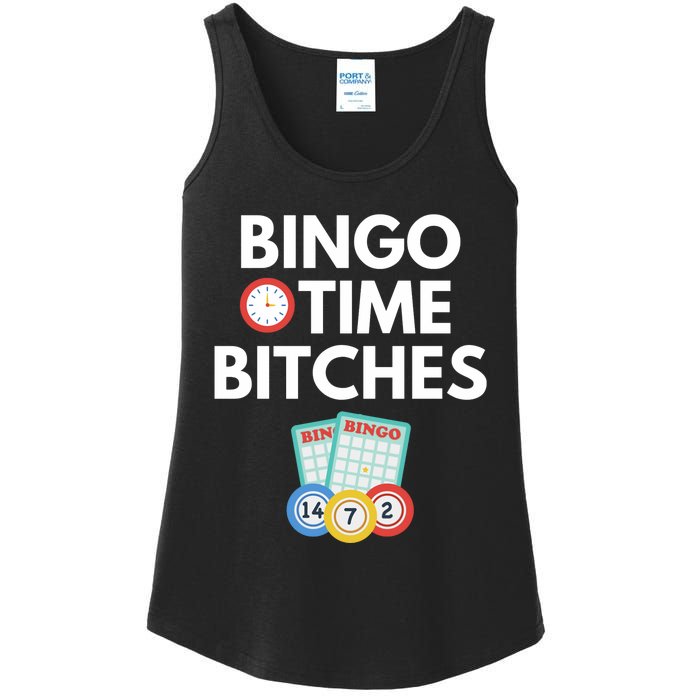 Bingo Time Bitches Funny Bingo Player Game Lover Gift Humor Ladies Essential Tank