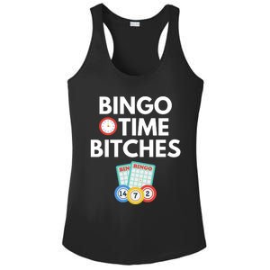 Bingo Time Bitches Funny Bingo Player Game Lover Gift Humor Ladies PosiCharge Competitor Racerback Tank