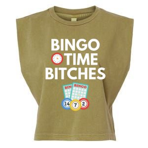 Bingo Time Bitches Funny Bingo Player Game Lover Gift Humor Garment-Dyed Women's Muscle Tee