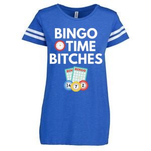 Bingo Time Bitches Funny Bingo Player Game Lover Gift Humor Enza Ladies Jersey Football T-Shirt