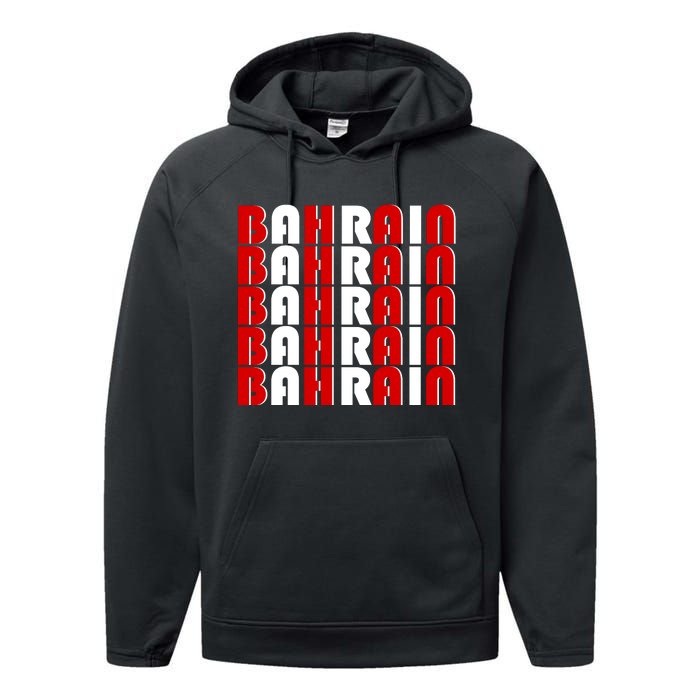 Bahrain Typography Performance Fleece Hoodie