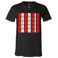 Bahrain Typography V-Neck T-Shirt