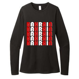 Bahrain Typography Womens CVC Long Sleeve Shirt