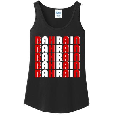 Bahrain Typography Ladies Essential Tank