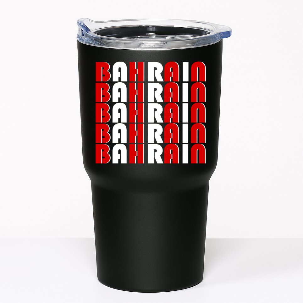 Bahrain Typography Tumbler