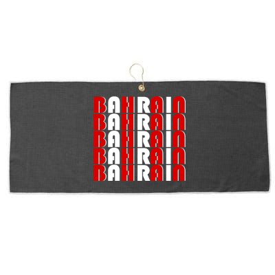 Bahrain Typography Large Microfiber Waffle Golf Towel