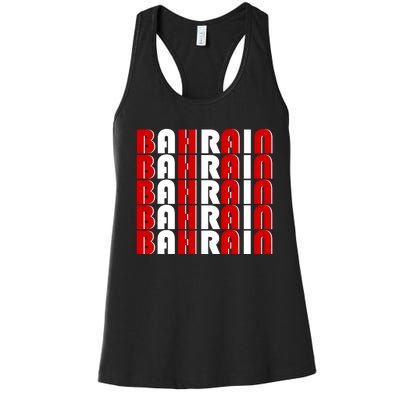 Bahrain Typography Women's Racerback Tank