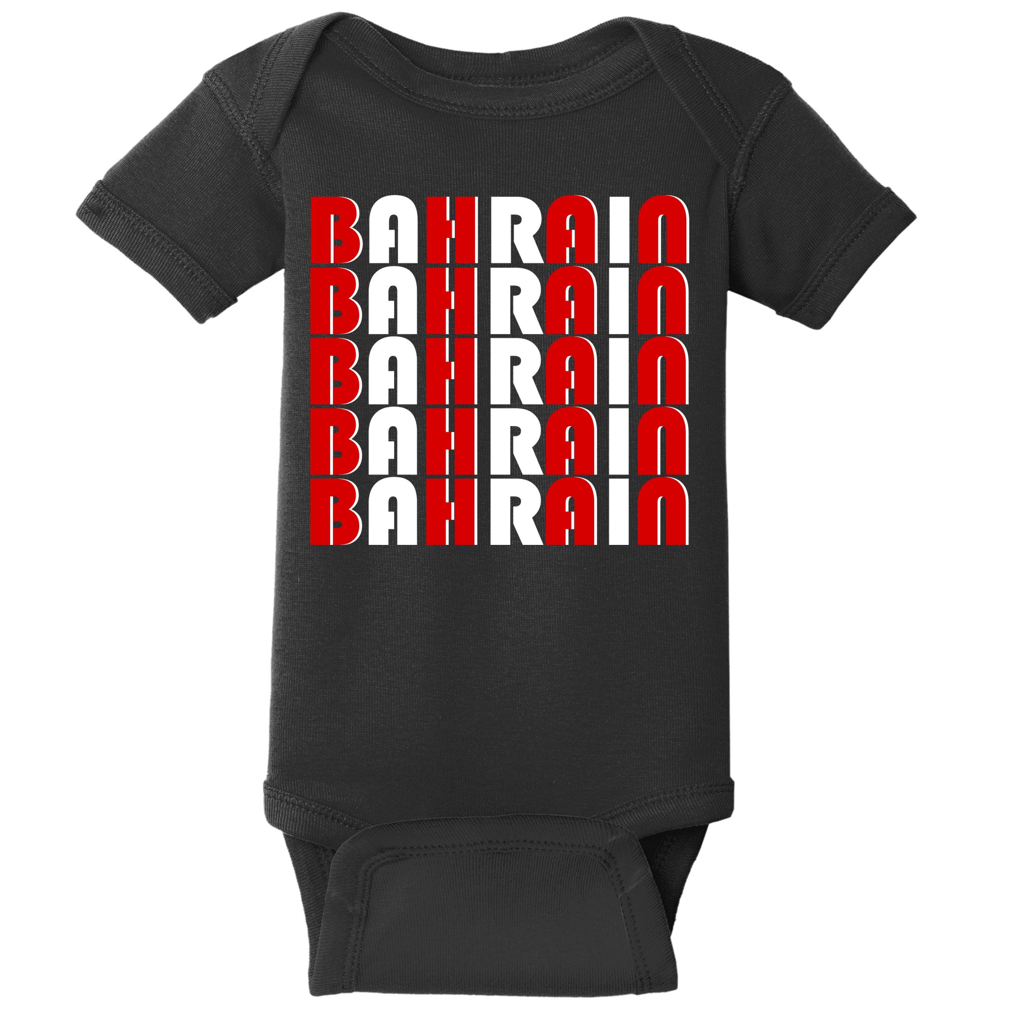 Bahrain Typography Baby Bodysuit