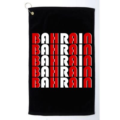 Bahrain Typography Platinum Collection Golf Towel