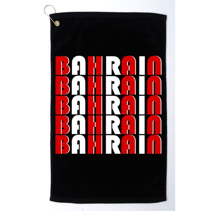 Bahrain Typography Golf Towel