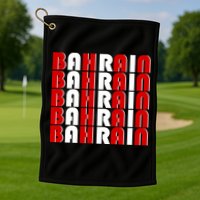 Bahrain Typography Golf Towel