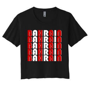 Bahrain Typography Women's Crop Top Tee