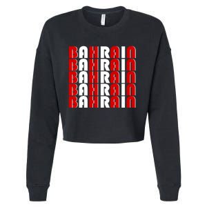 Bahrain Typography Cropped Pullover Crew