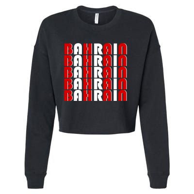 Bahrain Typography Cropped Pullover Crew