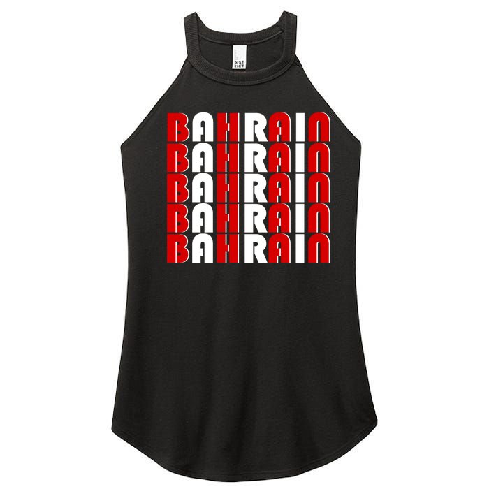 Bahrain Typography Women's Perfect Tri Rocker Tank