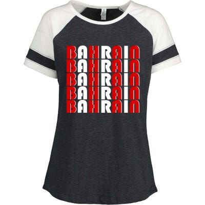 Bahrain Typography Enza Ladies Jersey Colorblock Tee