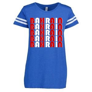 Bahrain Typography Enza Ladies Jersey Football T-Shirt