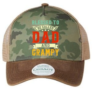 Blessed To Be Called Dad And Grampy Funny Father's Day Legacy Tie Dye Trucker Hat