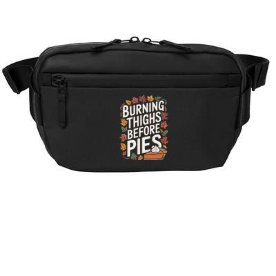 Burning Thighs Before Pies Funny Thanksgiving Pumpkin Pie Crossbody Pack