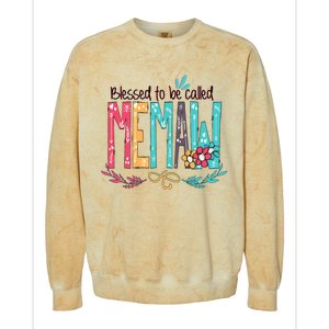 Blessed To Be Called Memaw Colorful Mothers Day Gifts Colorblast Crewneck Sweatshirt